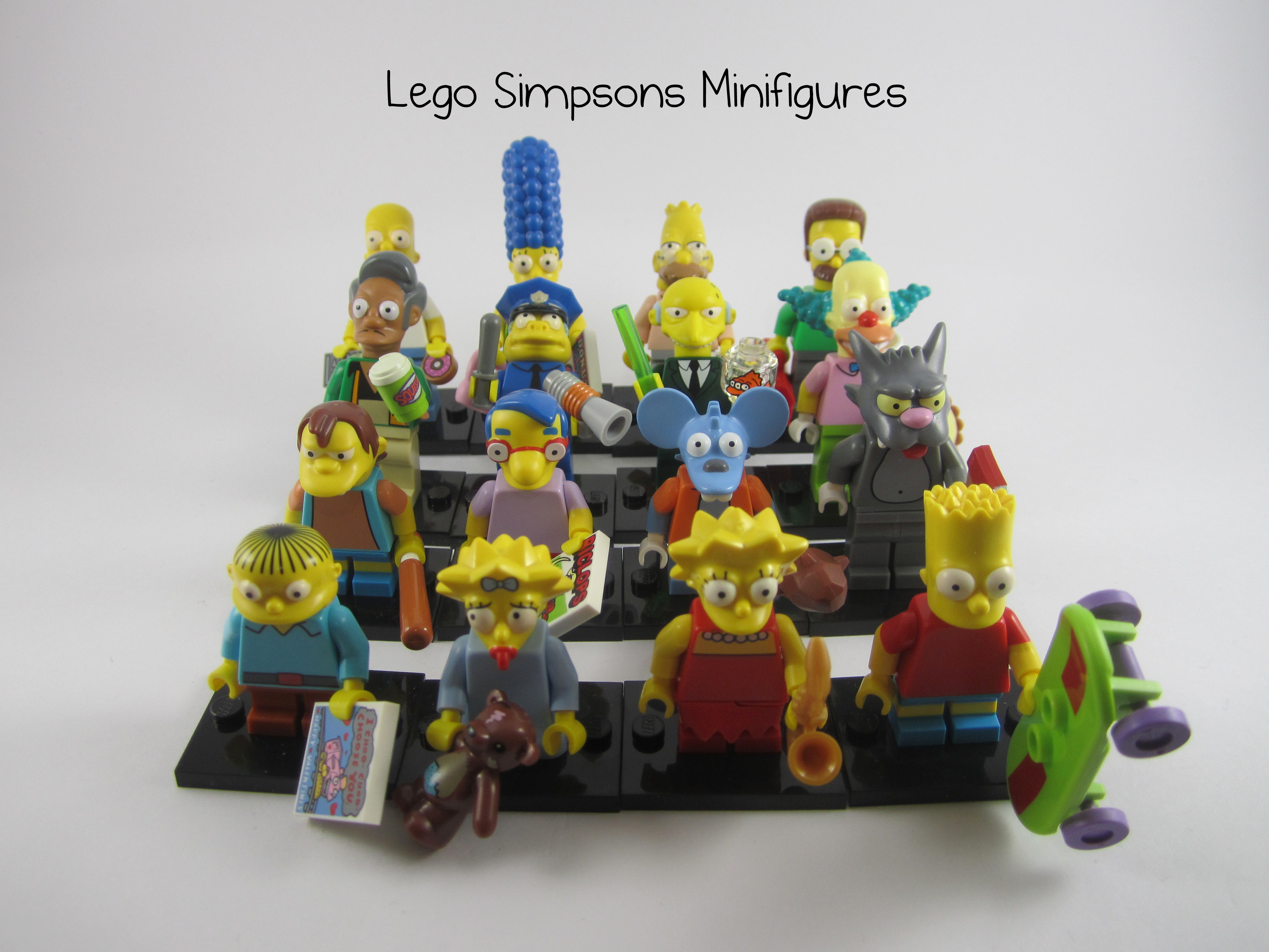 Doughnuts For Homer Simpson Minifigure  1x1 Printed Round Tile 2 x LEGO Donuts