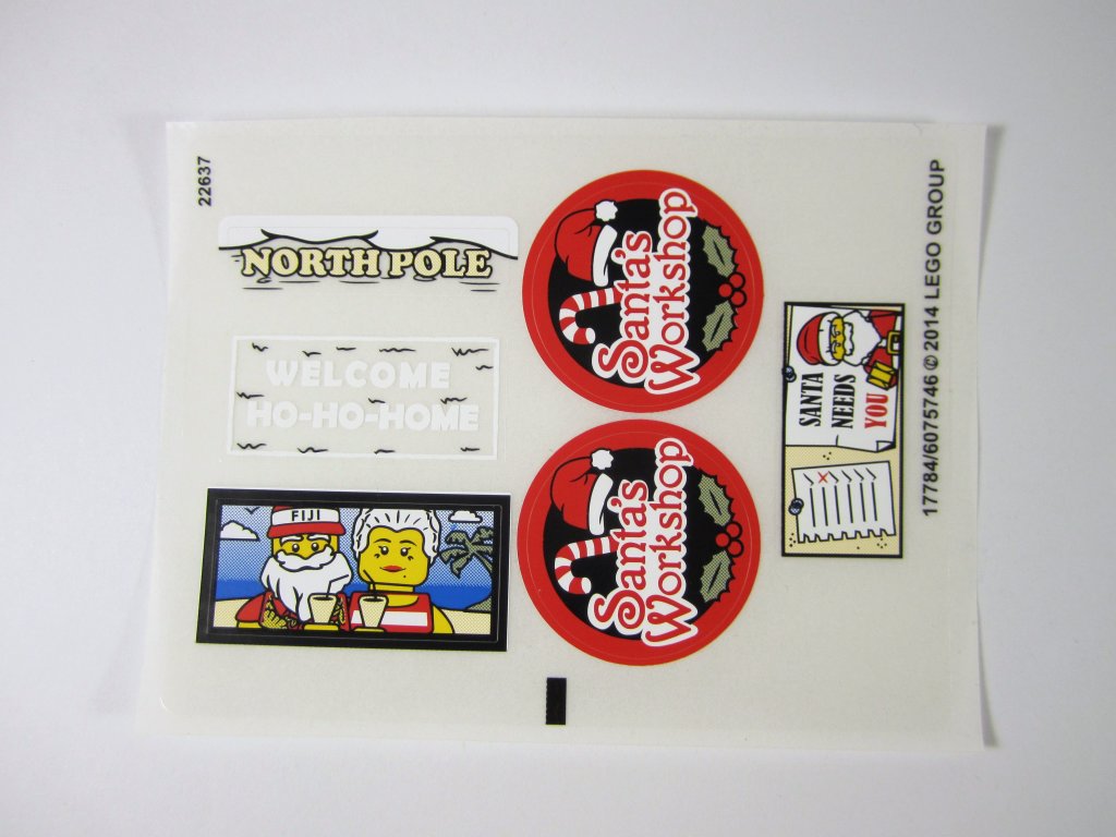 LEGO 10245 Santa's Workshop Sticker Sheet
