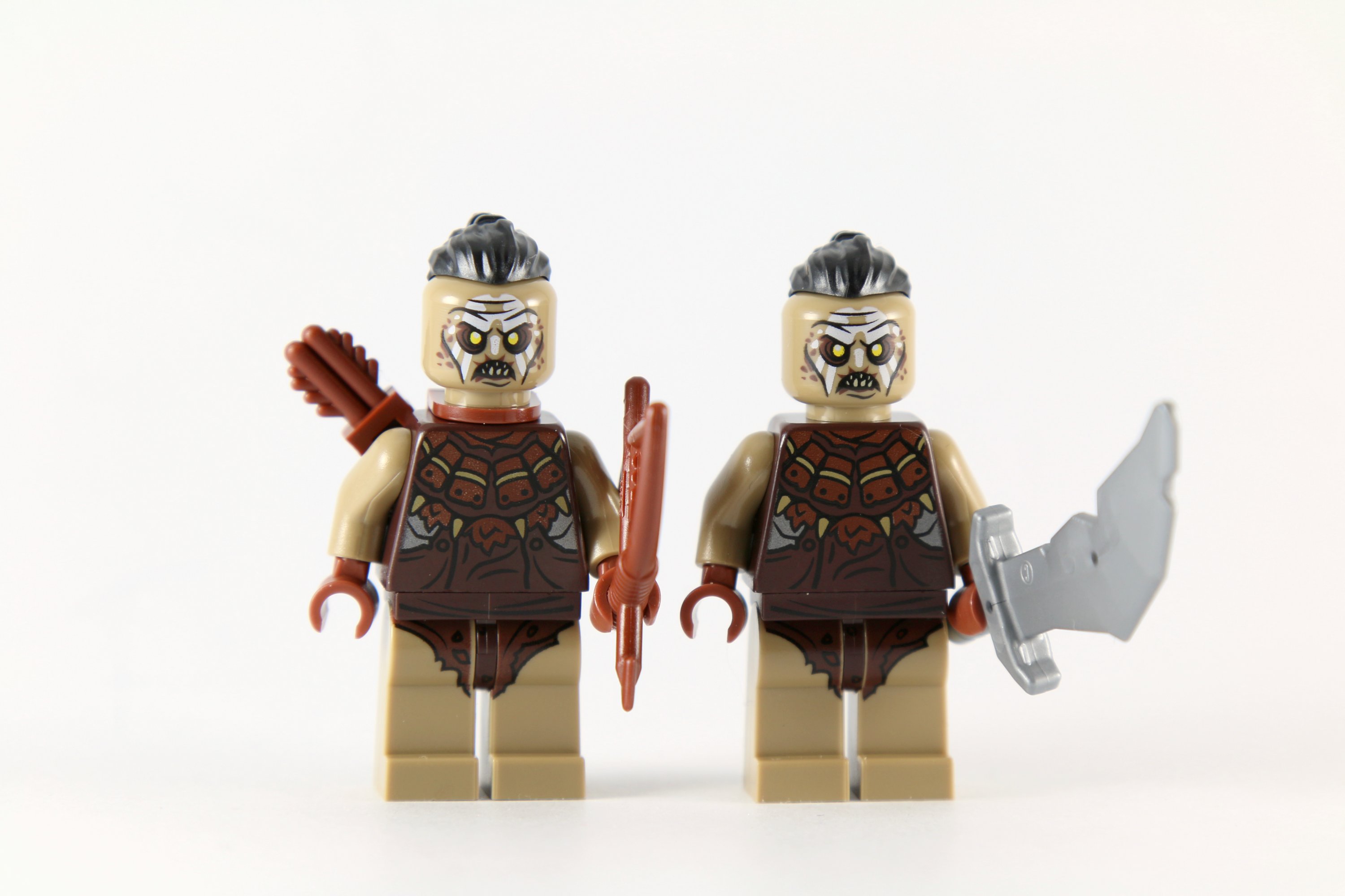4x Lego Hobbit Flesh Heads Bifur Guard NEW Elrond Lake-town Master 