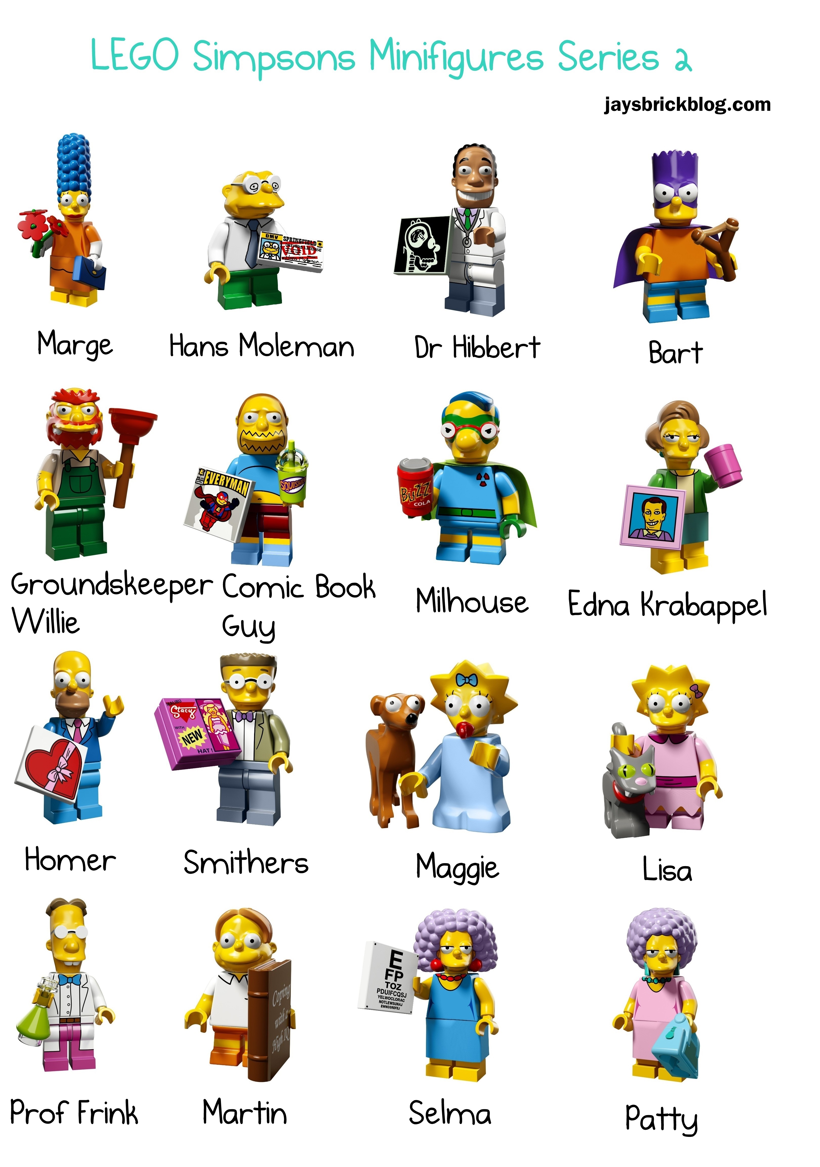 Review: Simpsons Minifigures Series 2 - Jay's Brick Blog
