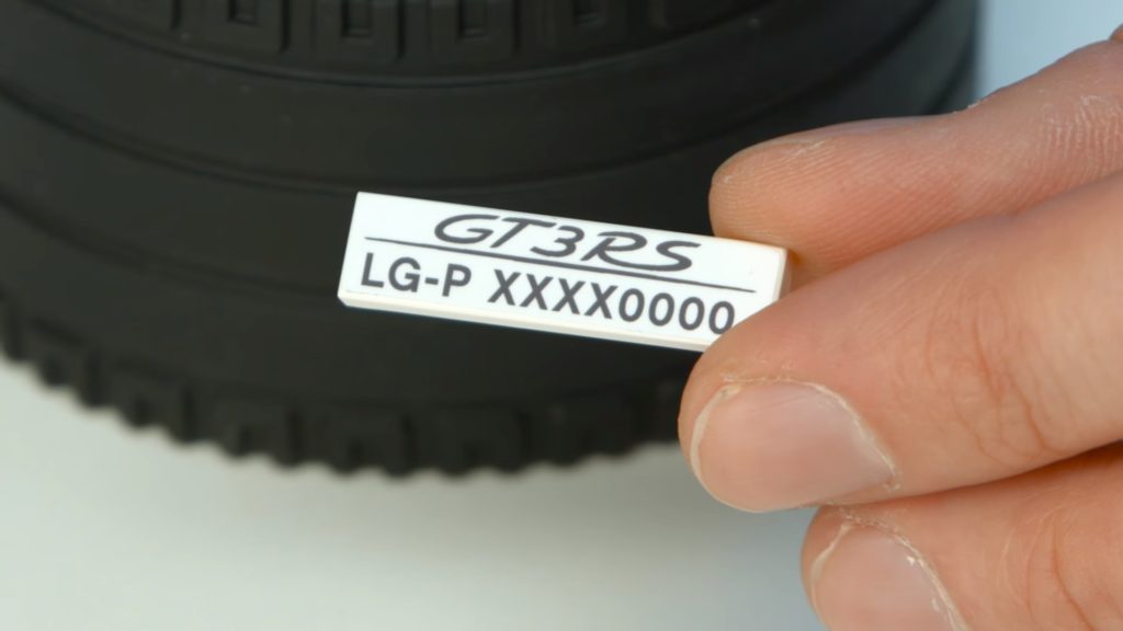Unique laser-printed serial number