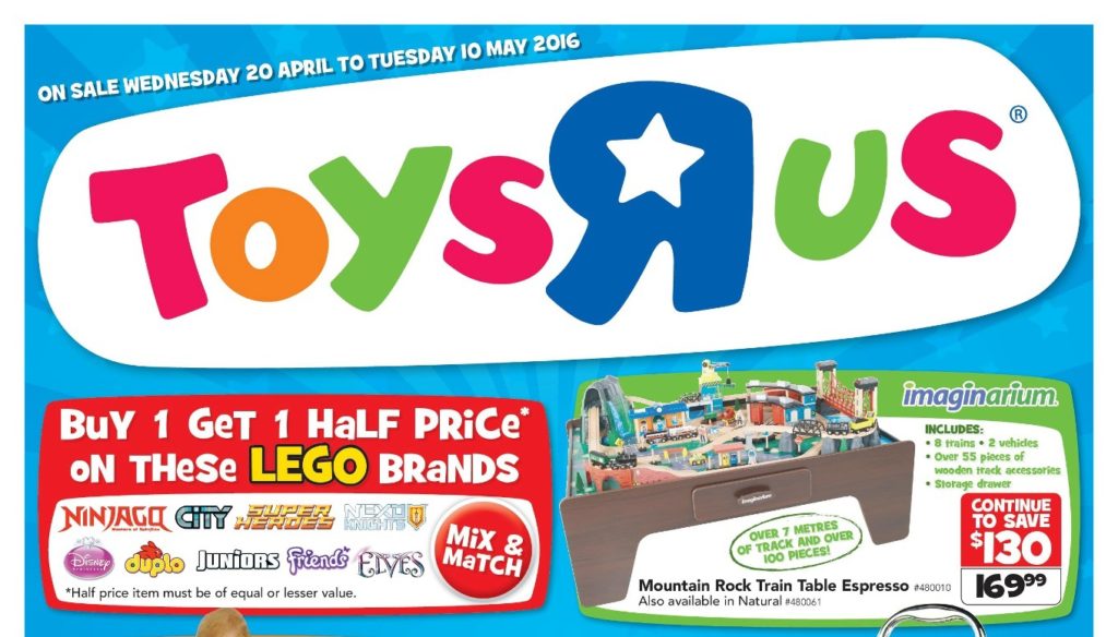 Toys R Us LEGO Sale April 2016