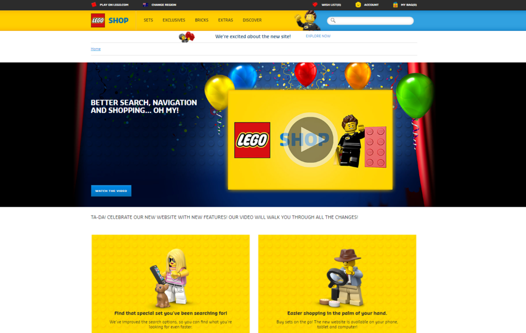 New LEGO Site - Home Page