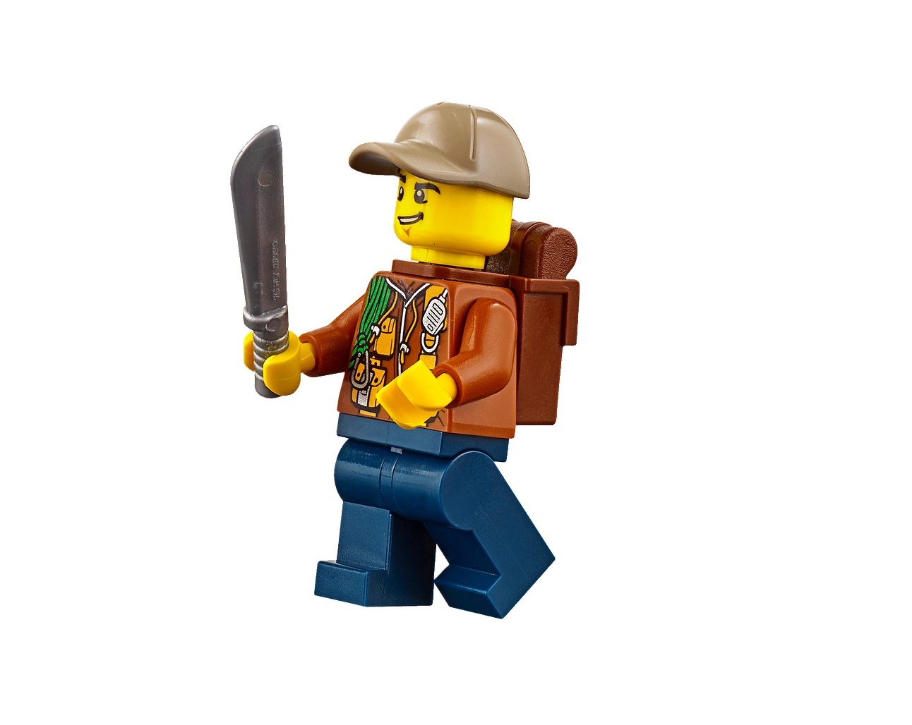 LEGO New City Jungle Explorer Minifigure with Machete Weapon 