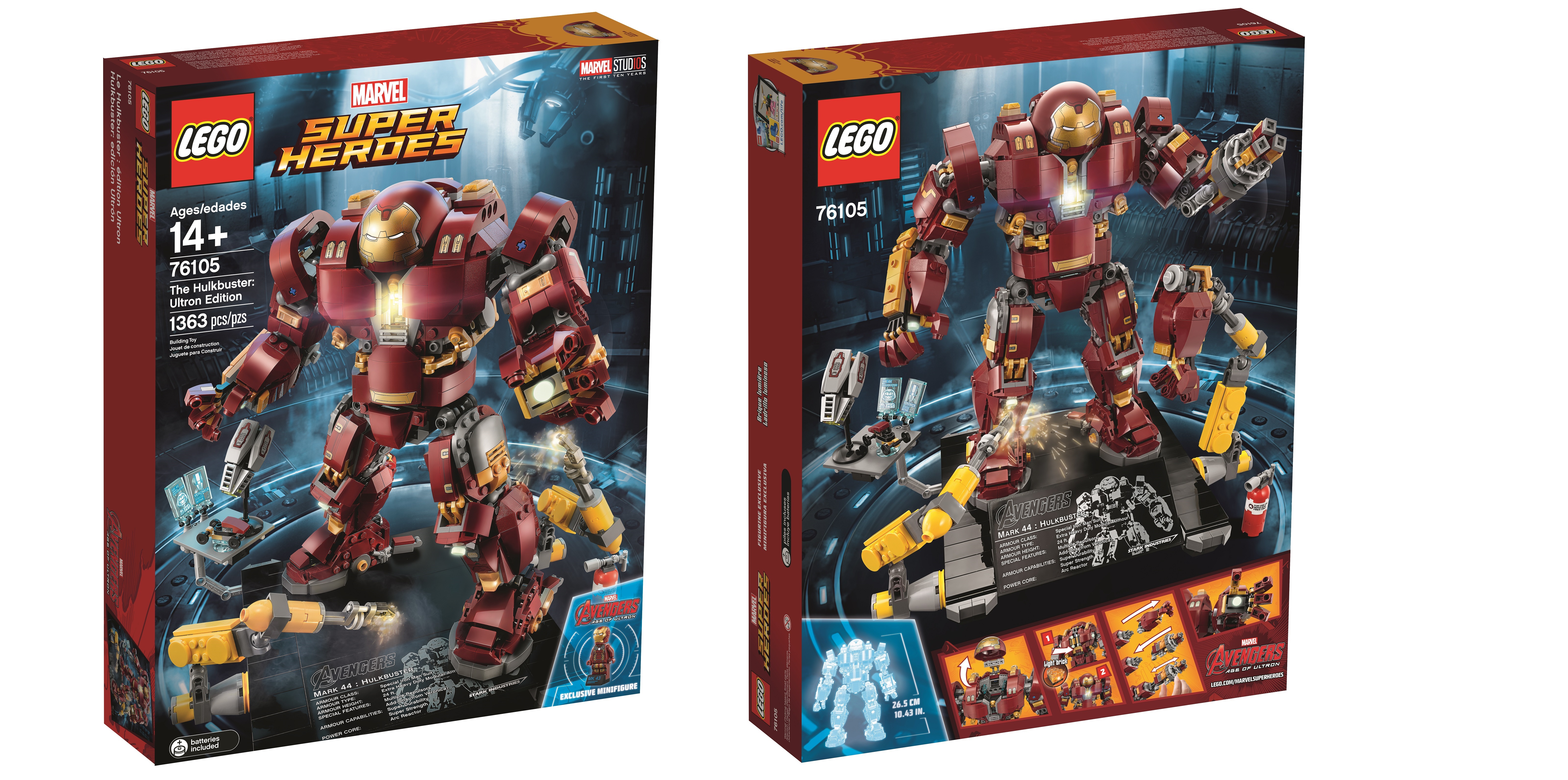 Display case for LEGO® Marvel: The Hulkbuster Ultron Edition (76105) —  Wicked Brick
