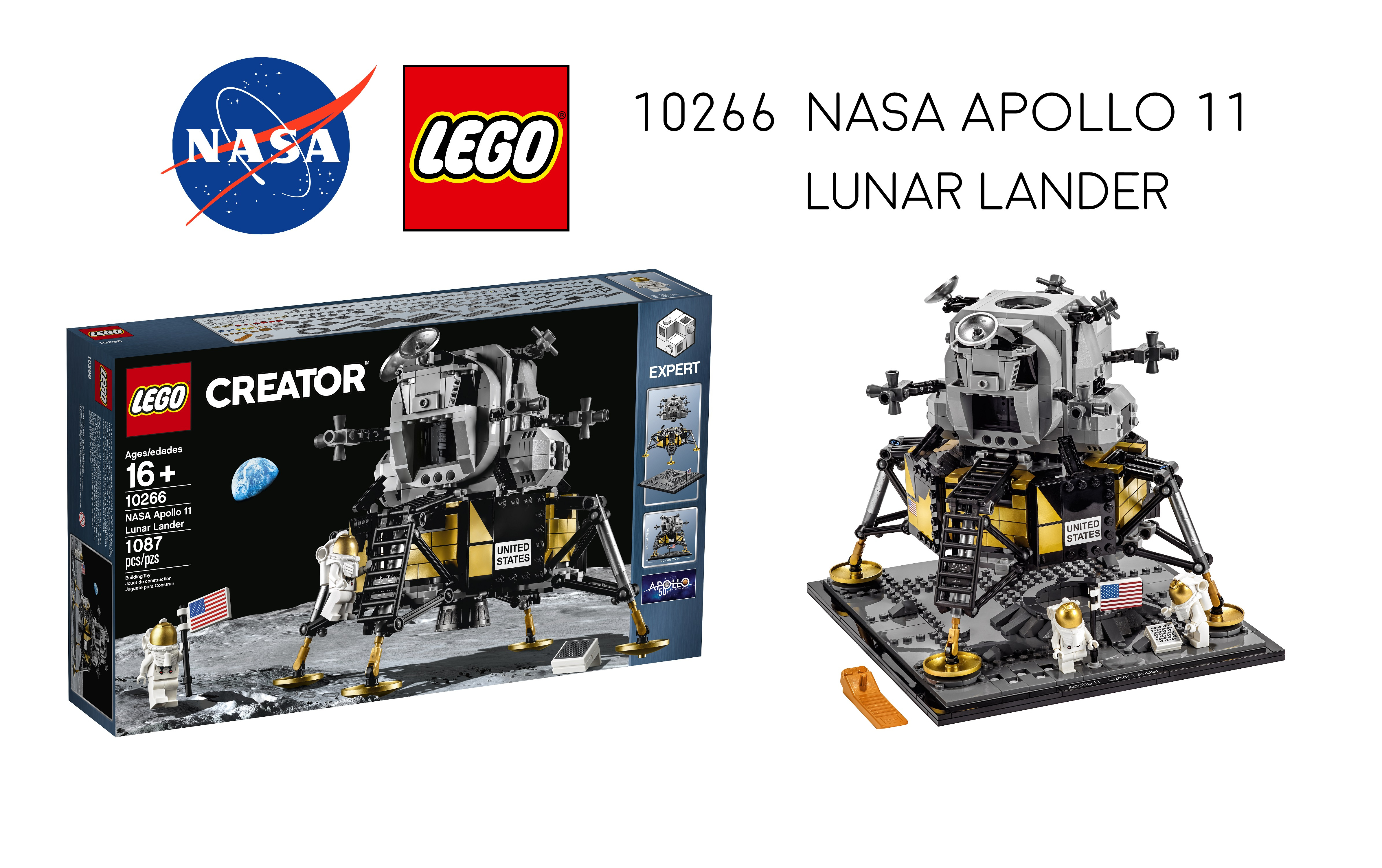 Blandet Lægge sammen hektar Celebrate the 50th anniversary of the moon landing with LEGO 10266 NASA  Apollo 11 Lunar Lander - Jay's Brick Blog