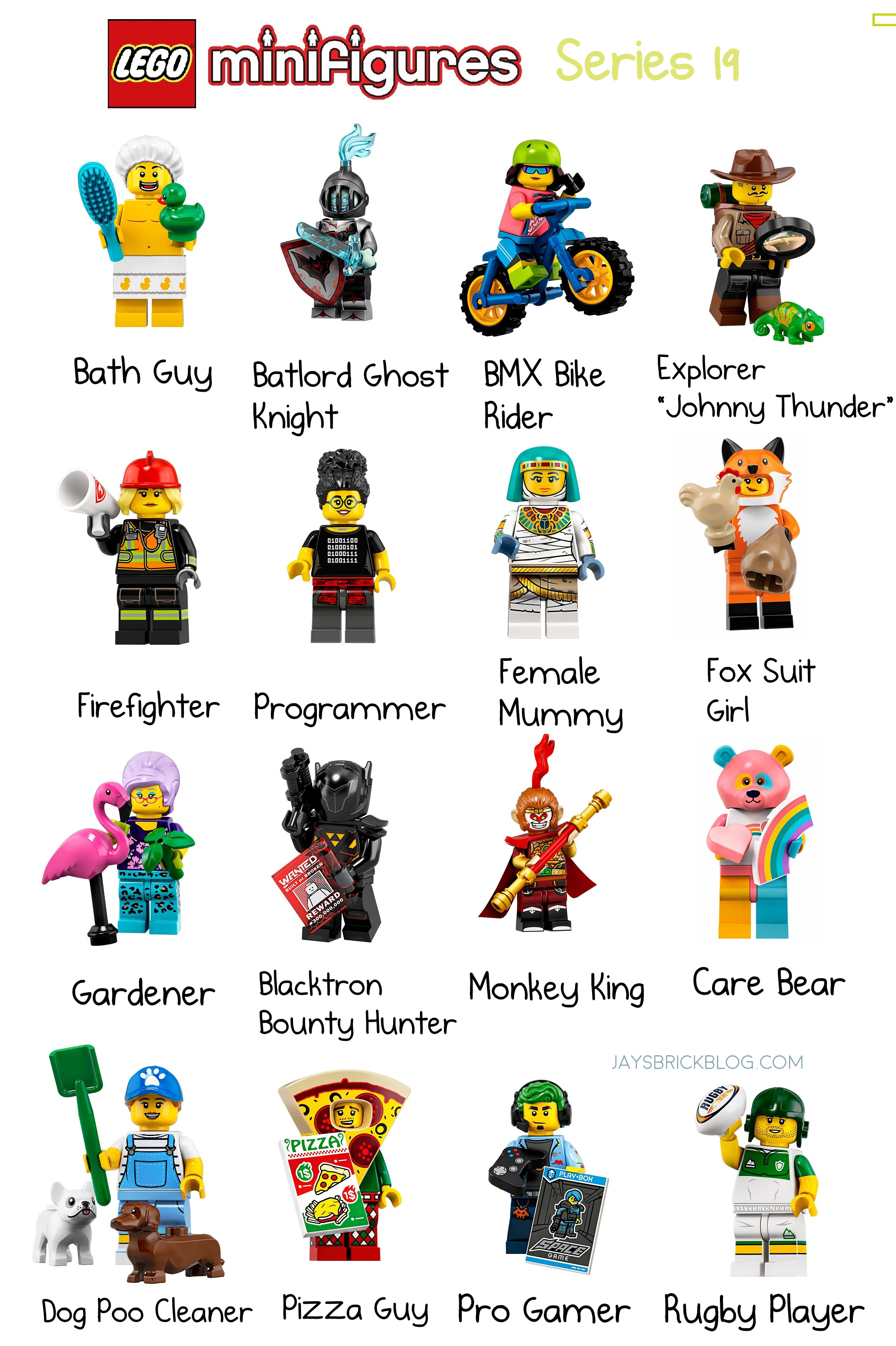 LEGO Minifigures Series 19 revealed! - Jay's Brick