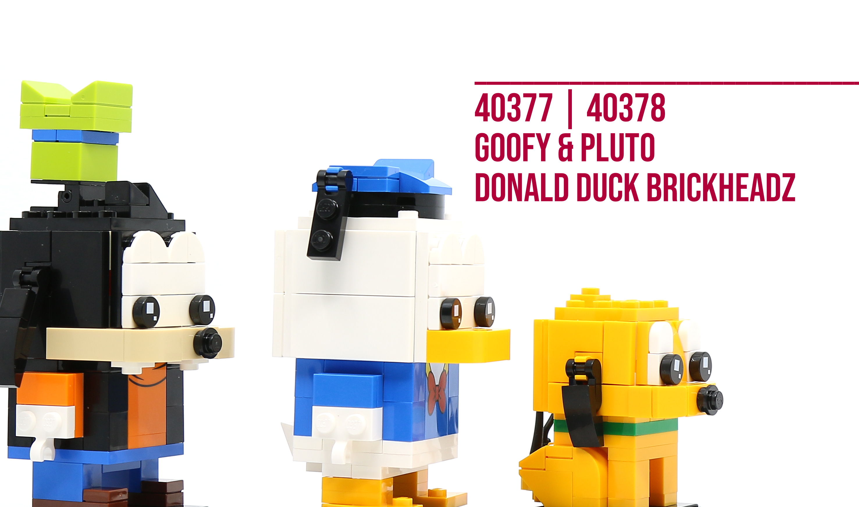 protein Christchurch fup Review: Goofy, Pluto & Donald Duck Brickheadz (40377 & 40378) - Jay's Brick  Blog