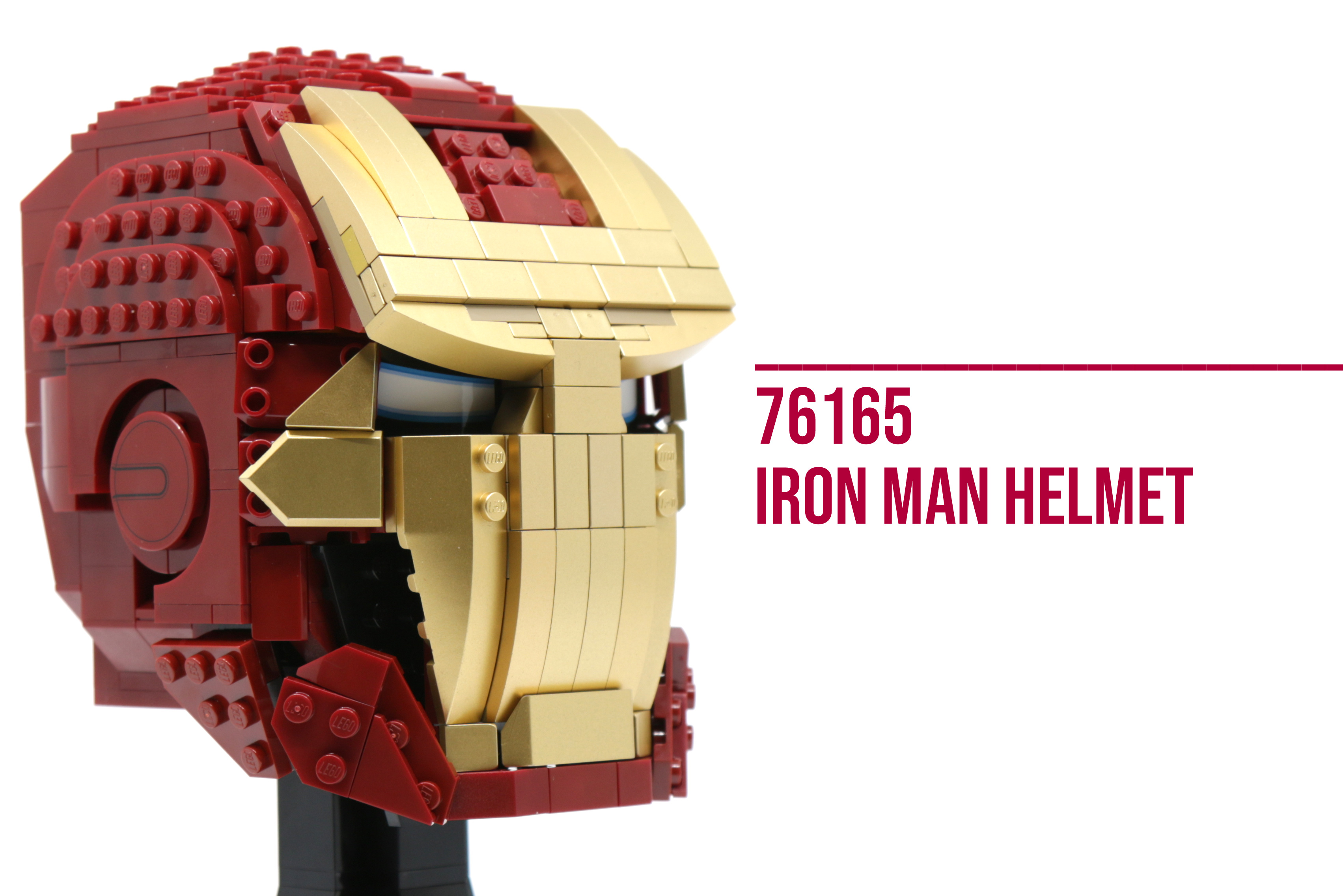 Iron Man Minifig Headgear Helmet Gold Face Shield & White Eyes LEGO 