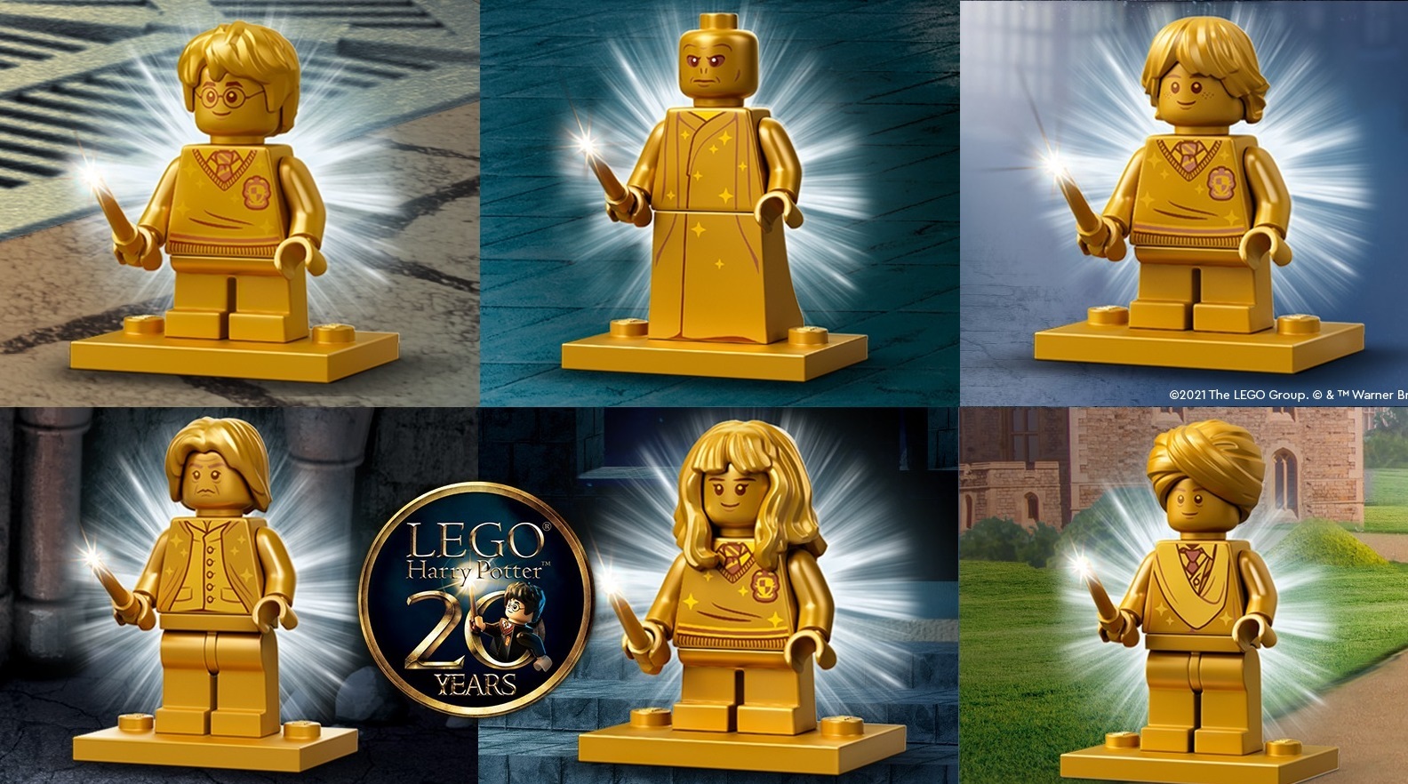 LEGO Harry Potter 20th Anniversary Golden Minifigures full set of 6 BRAND NEW