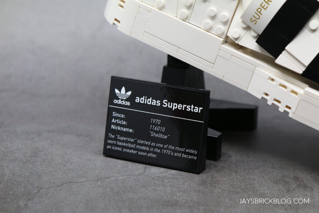 LEGO 10282 Adidas Superstar Display Plaque