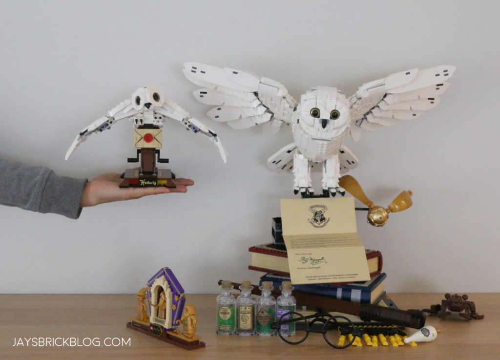 LEGO 76391 Harry Potter Hogwarts Icons Hedwig Comparison