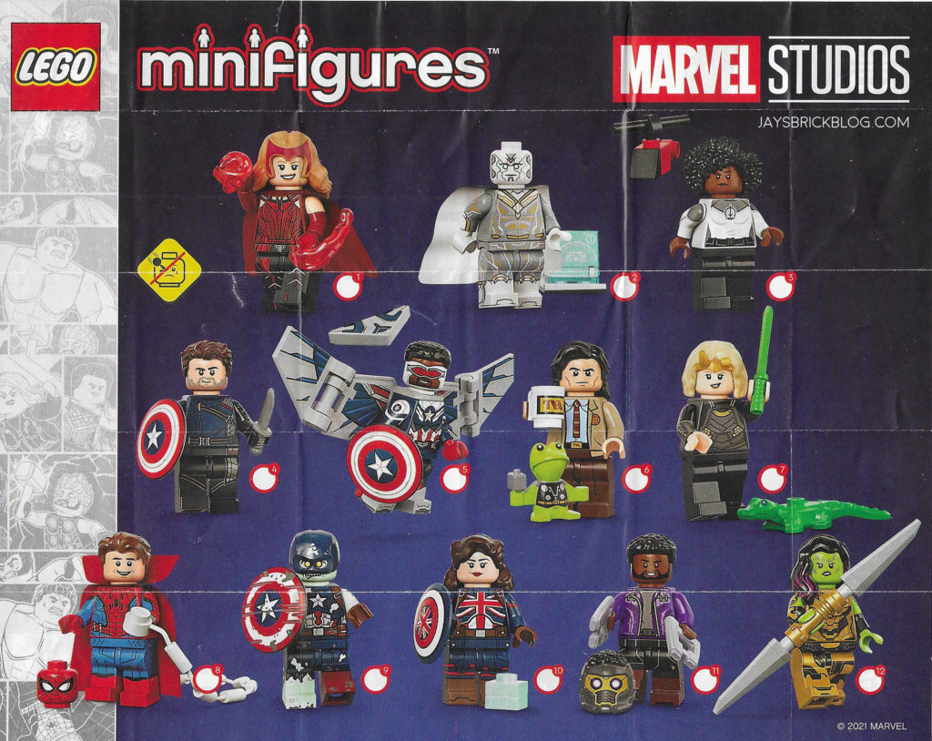 LEGO Marvel Minifigures Character Checklist