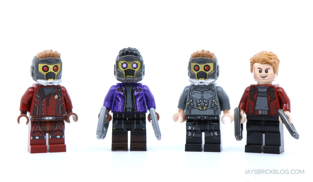 LEGO Marvel Minifigures Star Lord Comparison