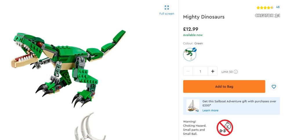 LEGO Mighty Dinosaurs Colour Trial