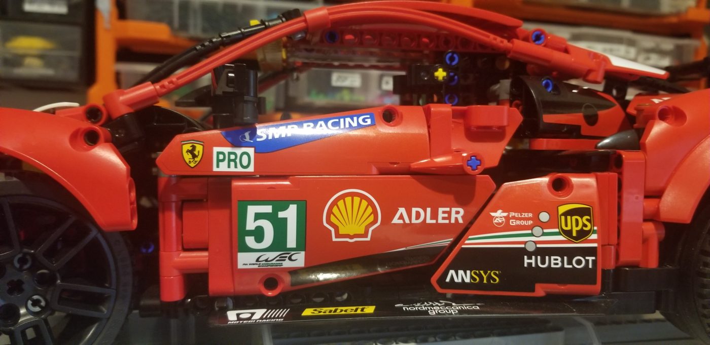 LEGO 42125 Technic Ferrari 488 GTE AF Corse 51 Stickers Door