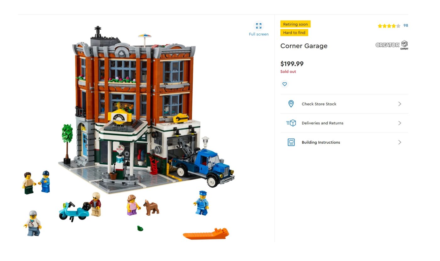 LEGO Corner Garage Retired