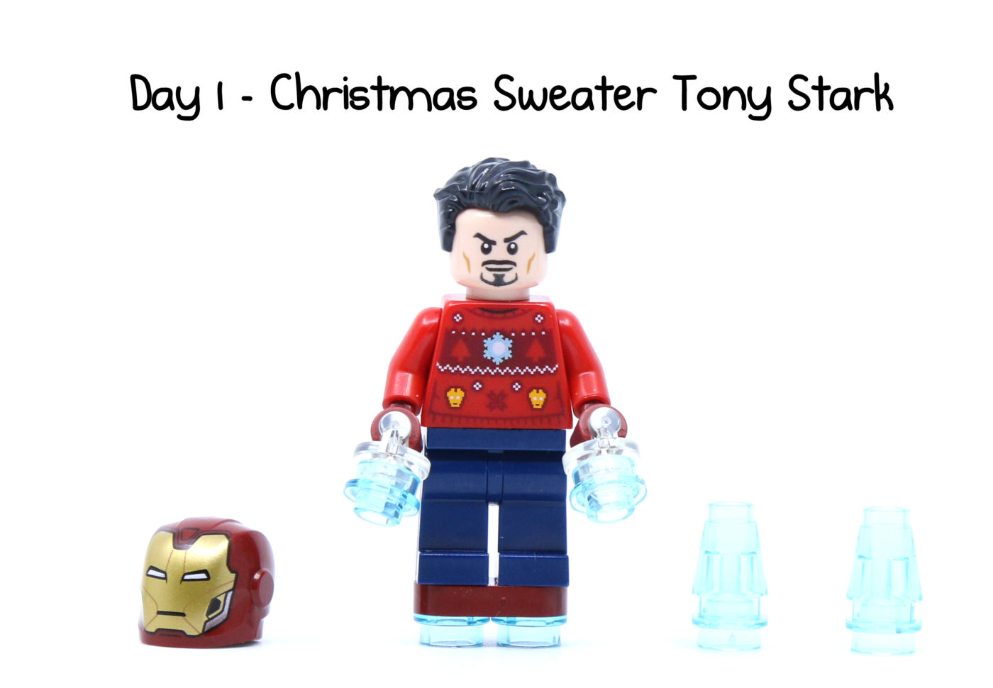 LEGO 2021 Marvel Advent Calendar Day 1 Tony Stark Christmas Sweater