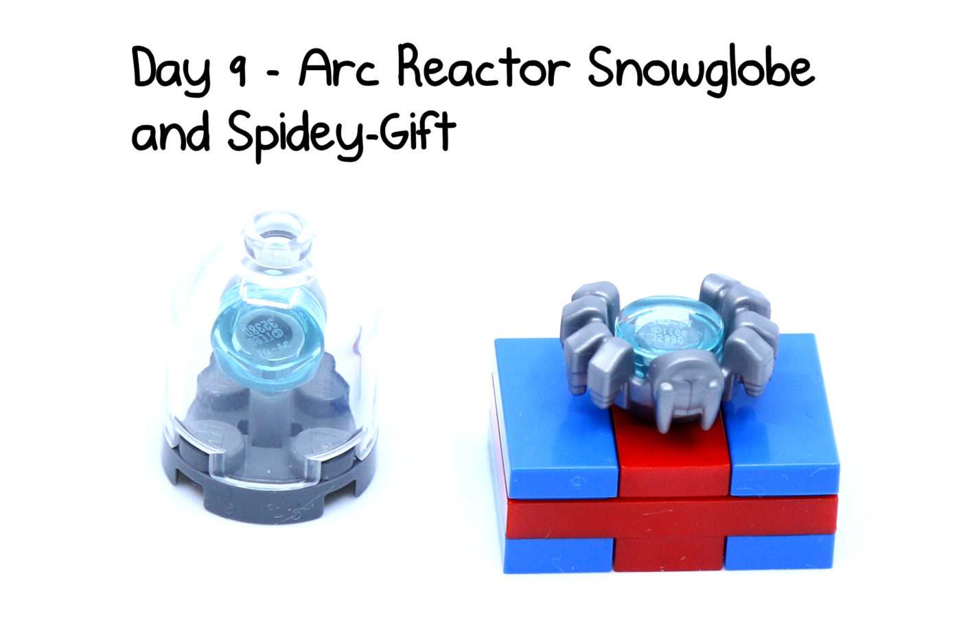 LEGO 2021 Marvel Advent Calendar Day 9 Arc Reactor Snowglobe Spidey Gift