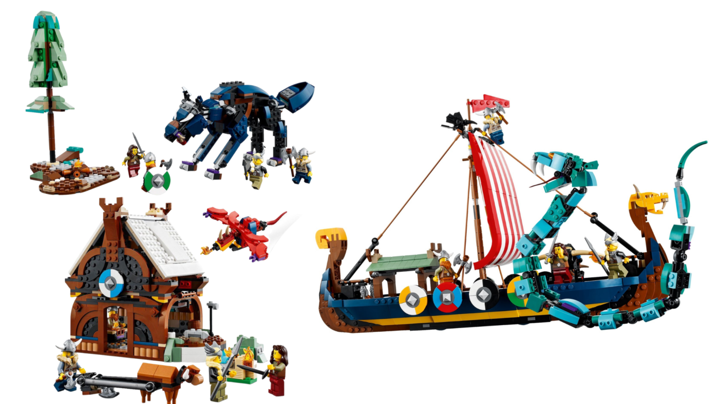 LEGO Creator 3in1 Viking Ship and the Midgard Serpent 31132 Building Set