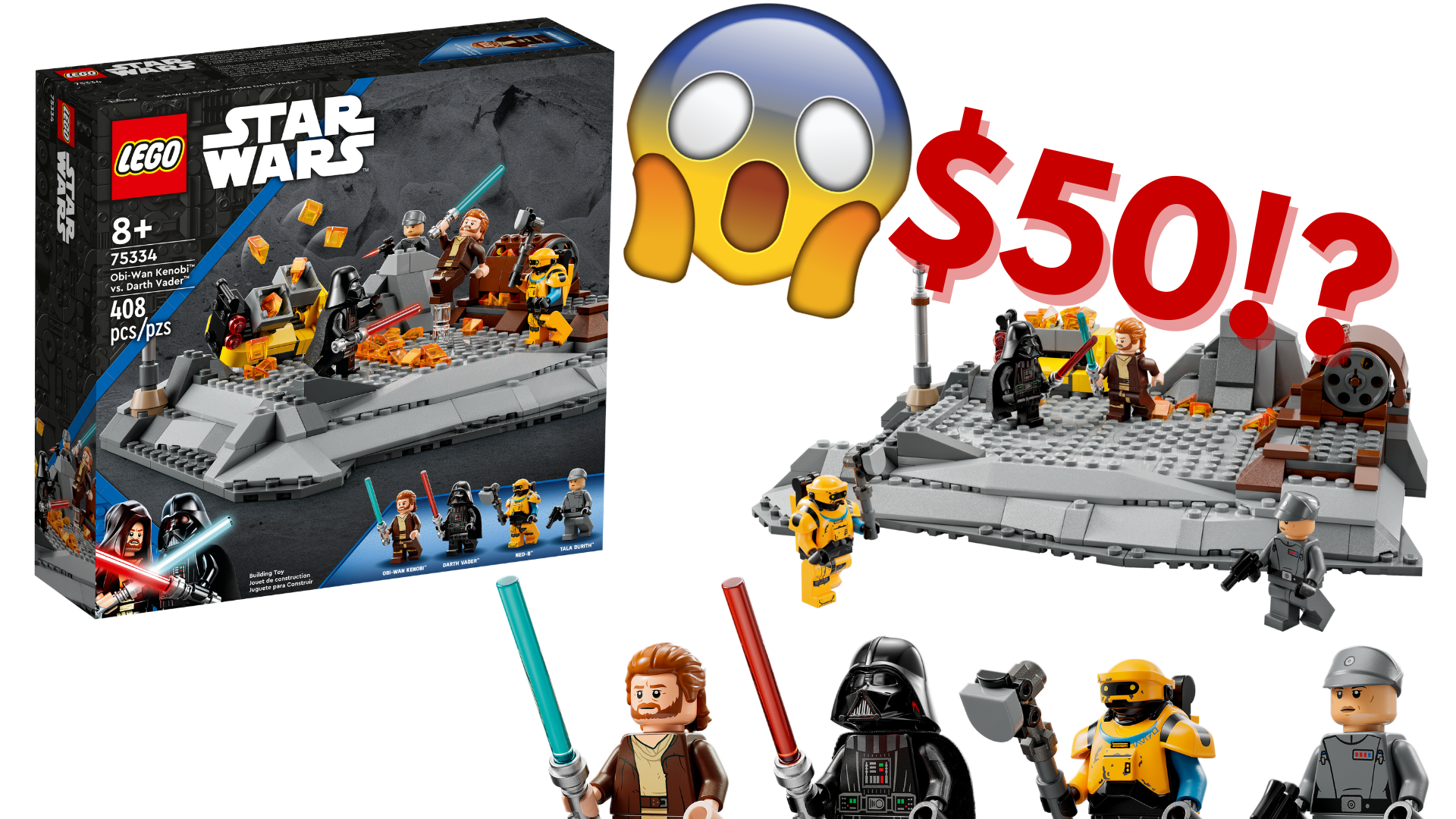 75334 Obi-Wan Kenobi vs. Darth Vader revealed - LEGO wants to charge US$50 this!? - Jay's Brick Blog