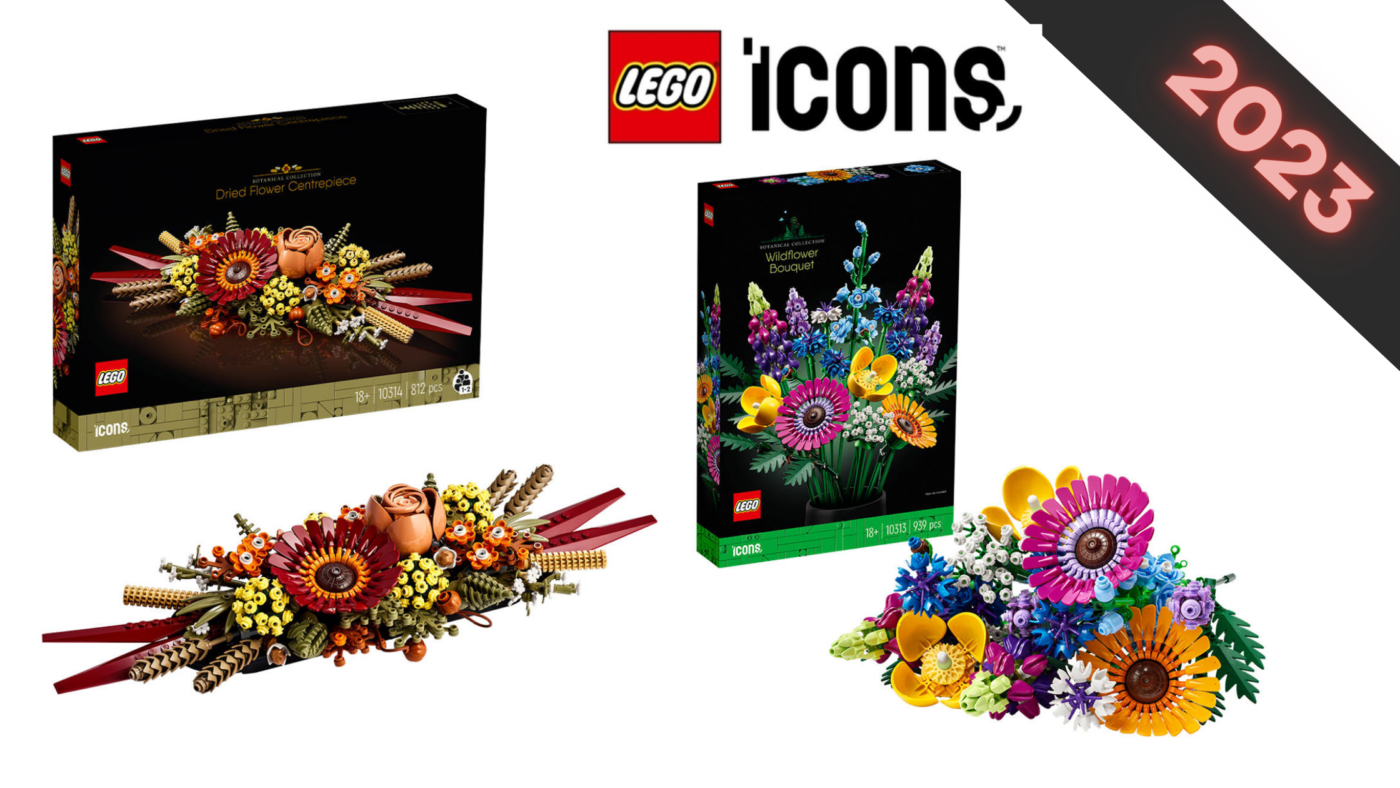 2023 LEGO Botanical sets 10313 Wildflower Bouquet and 10314 Dried