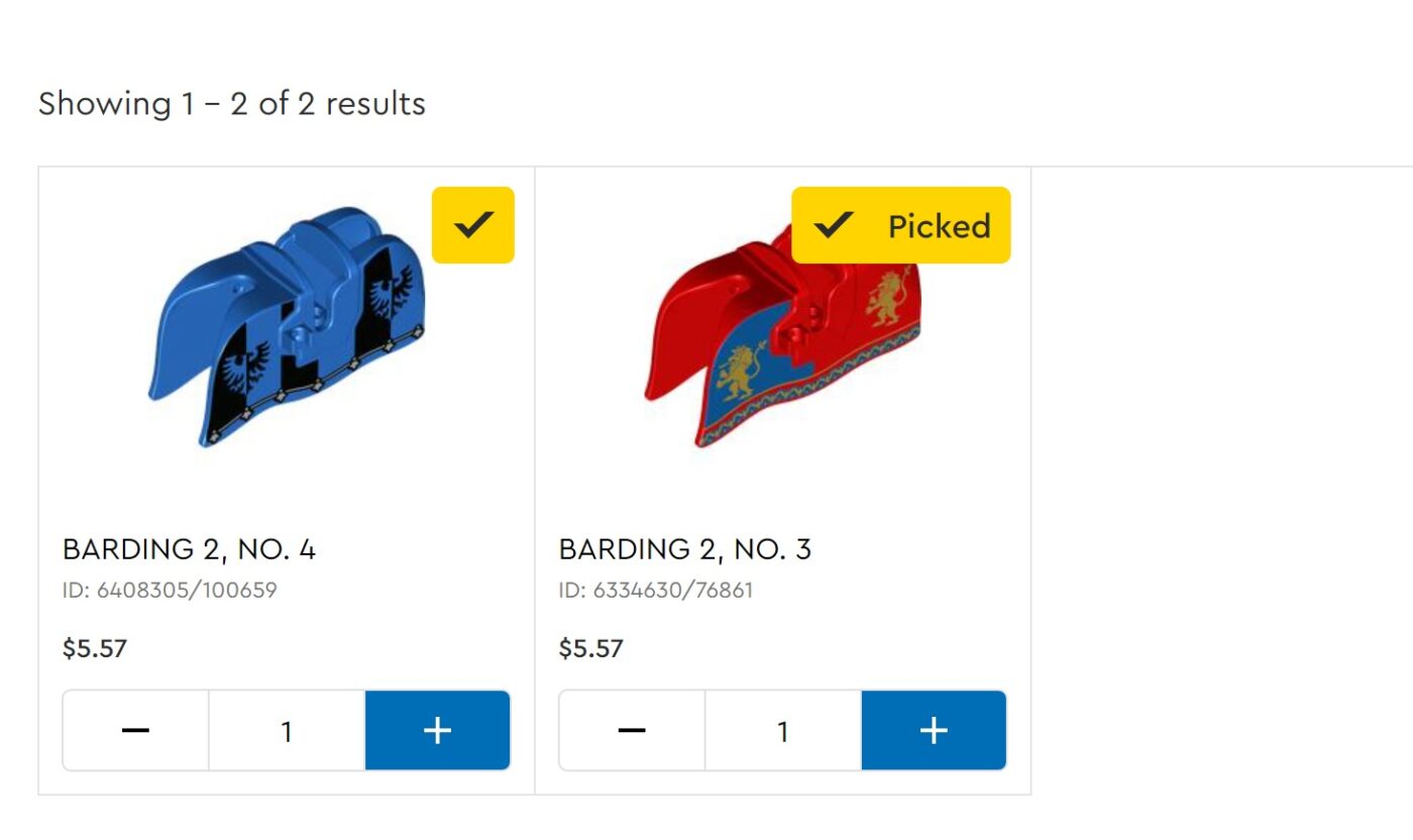 LEGO Pick a Brick 2023 Horse Barding