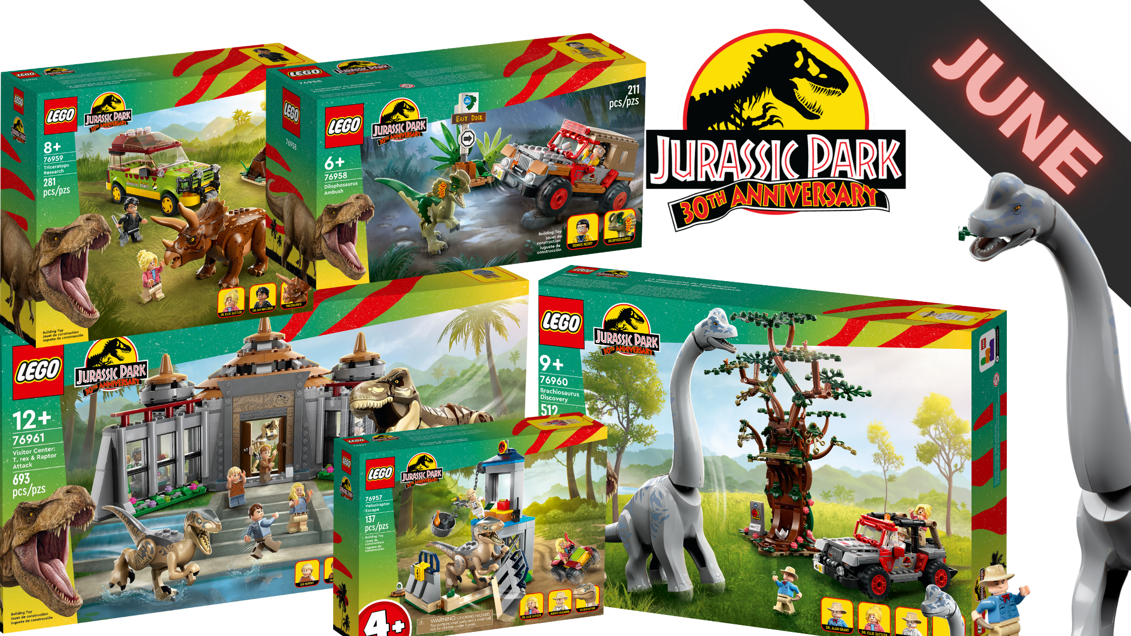 LEGO unveils five new Jurassic Park Anniversary sets for June 2023! - Jay's Brick