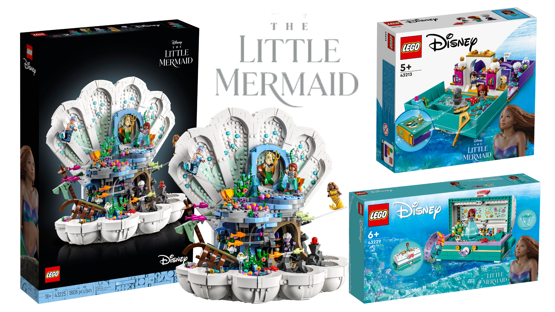 Reproducere donor hage LEGO heads under the sea with 3 The Little Mermaid sets, including 43225 The  Little Mermaid Royal Clamshell! - Jay's Brick Blog