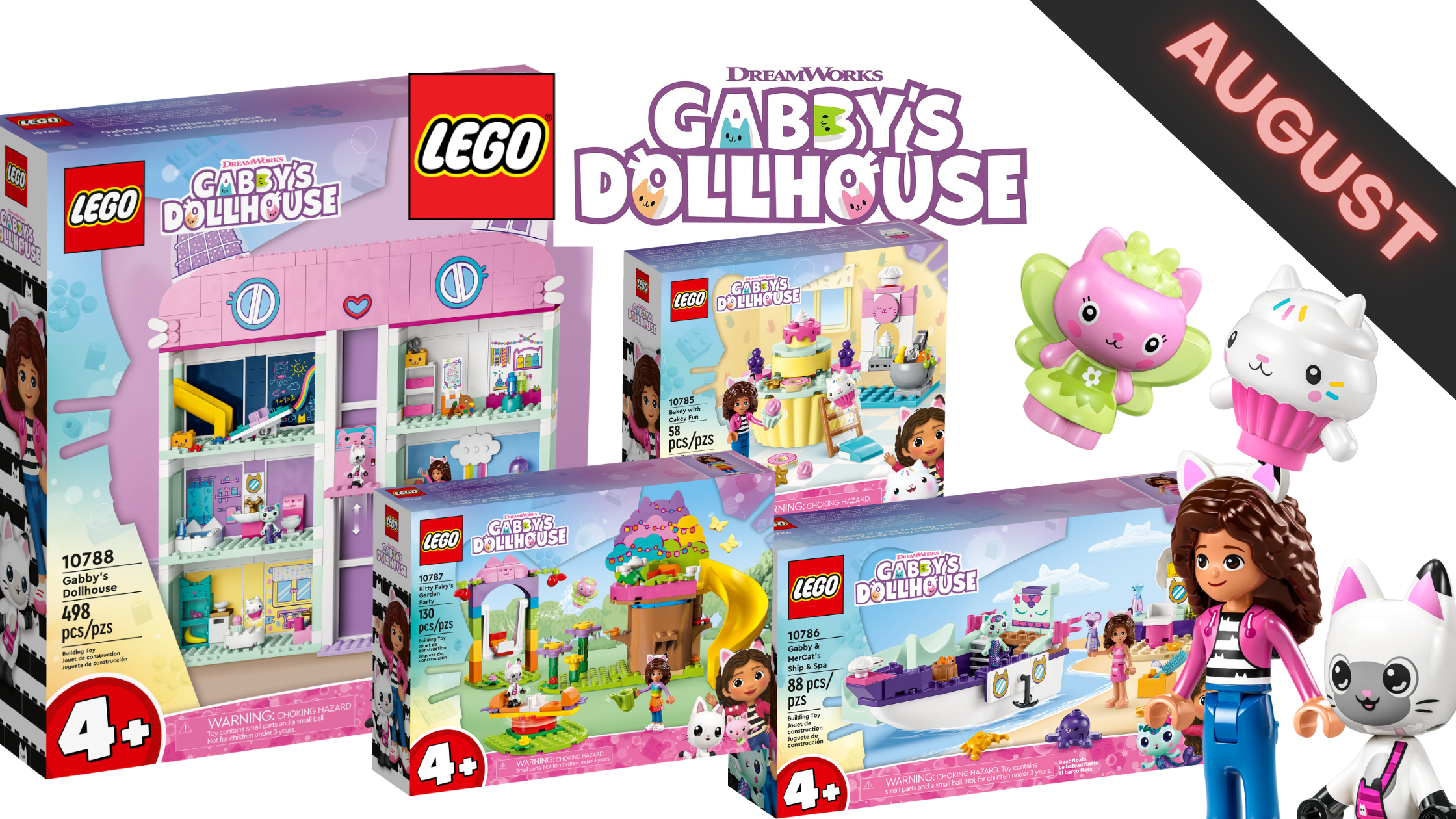 I Built ALL the Gabby's Dollhouse LEGO Sets in ONE DAY!