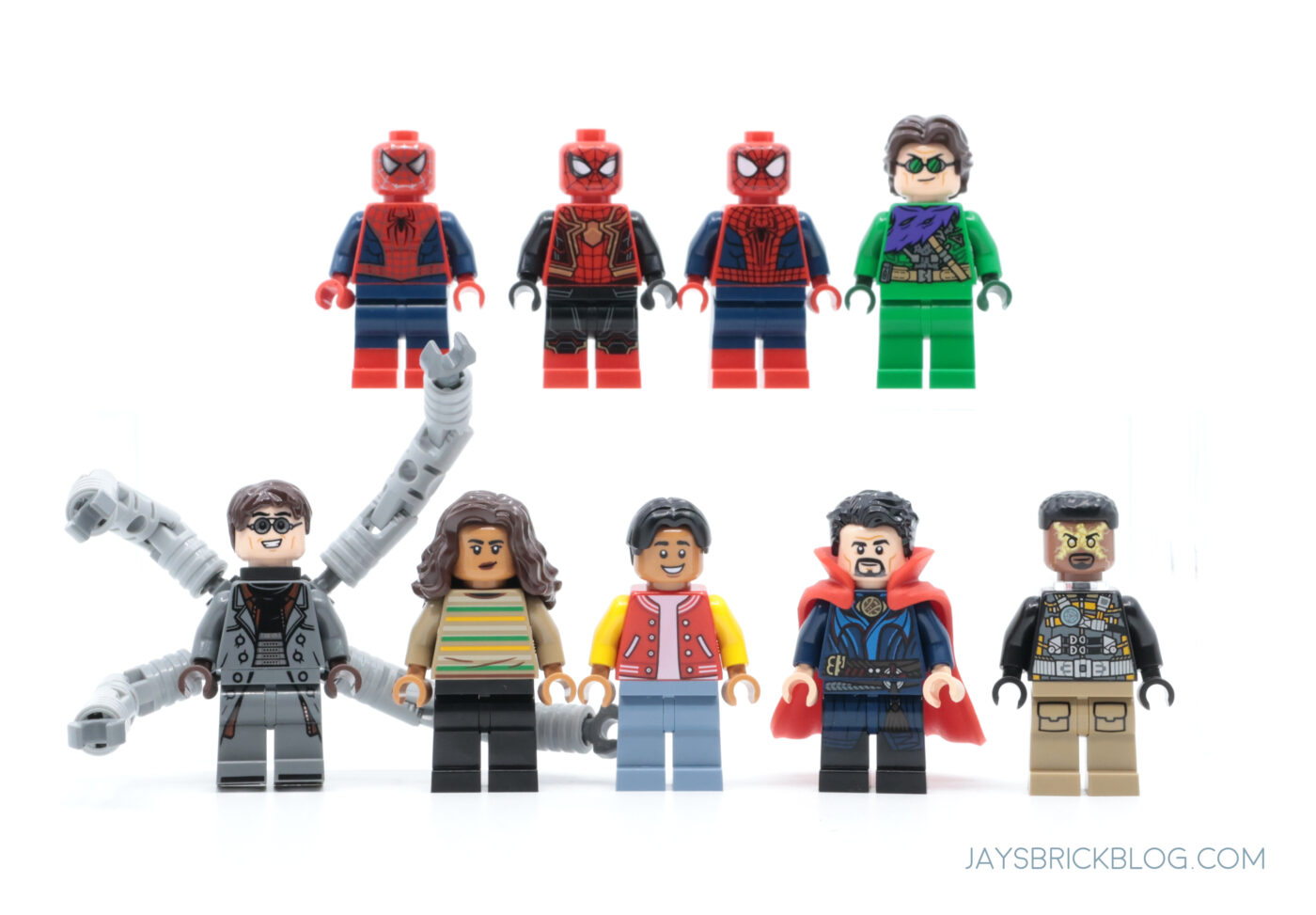 Review LEGO Spider-Man 2021 No Way Home : zoom sur les minifigs